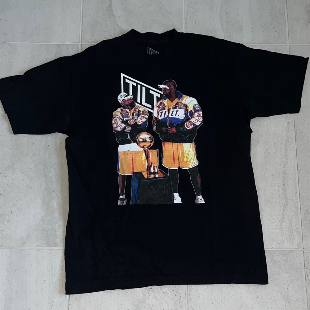 TILT Black Jacket with Sports Graphic